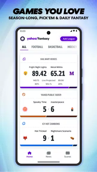 Yahoo Fantasy: Football & more 螢幕截圖 0