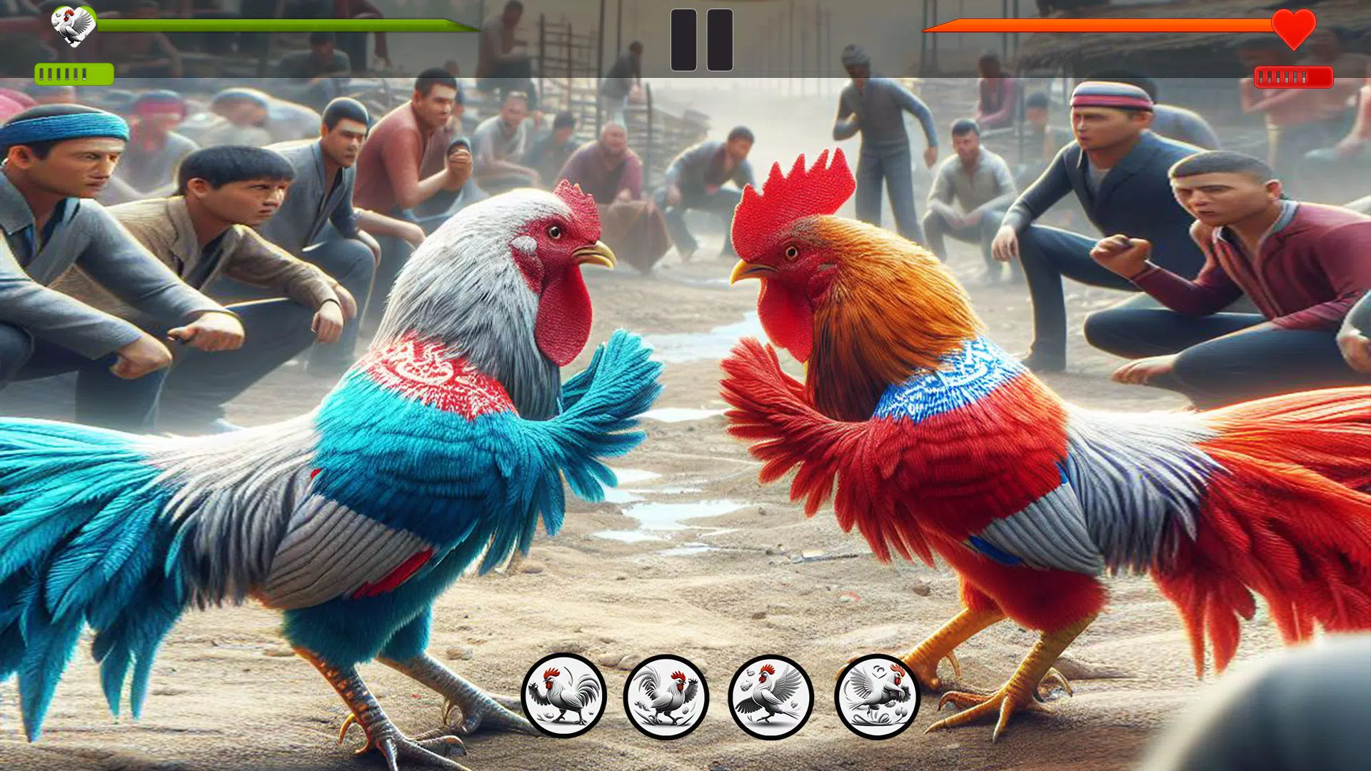 Farm Rooster Fighting Chicks 1 スクリーンショット 0