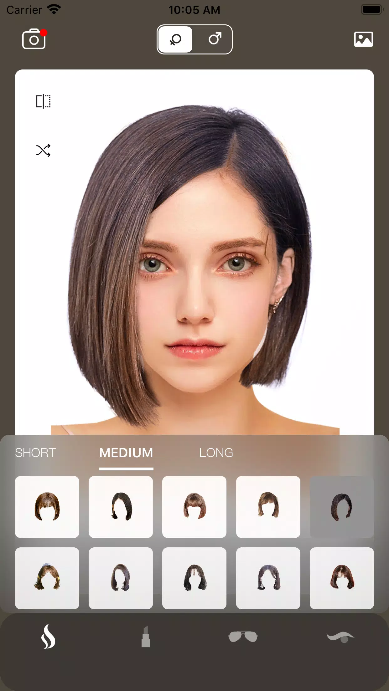 AI Hairstyle Try On・Bangs・Wigs Ekran Görüntüsü 1