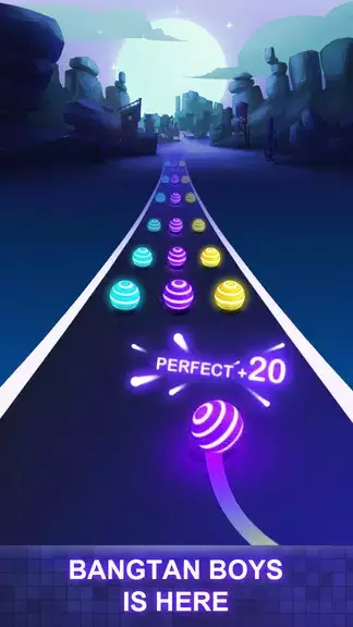 BTS Road Tiles: KPOP Colour Ball Dancing Road Run! Tangkapan skrin 2