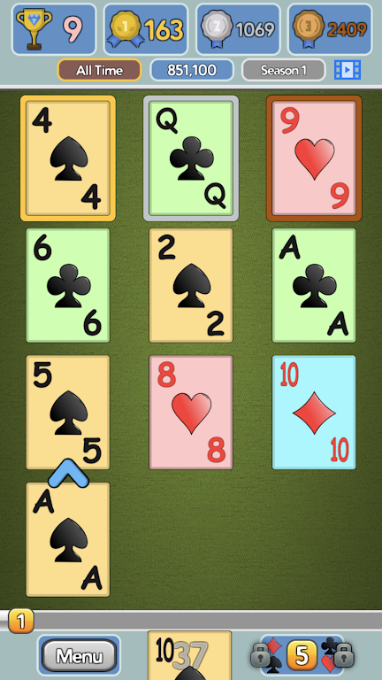 One Stack Solitaire: Free Card Game 螢幕截圖 0