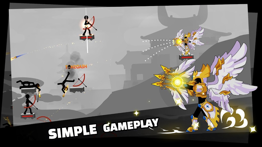 Stickfight Archer Mod ဖန်သားပြင်ဓာတ်ပုံ 0