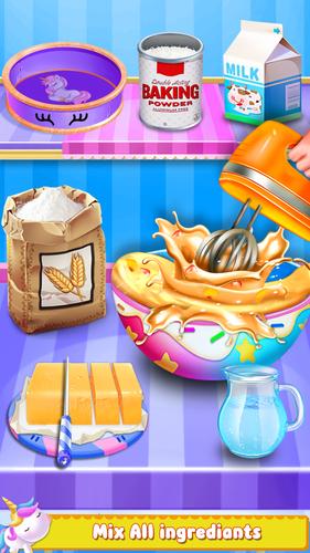 Unicorn Cake Maker-Bakery Game スクリーンショット 1