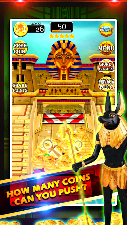 Gold of King Pharaoh Egypt - Coin Party Dozer Captura de tela 2