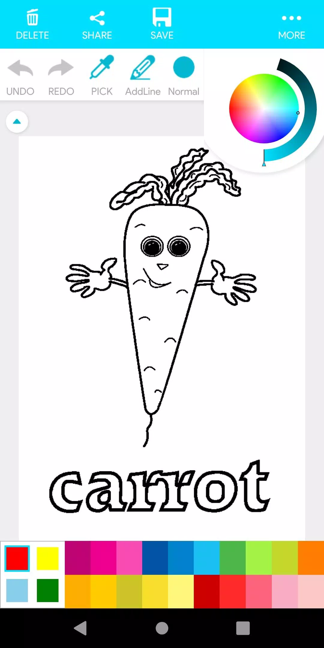 Schermata Coloring Fruits And Vegetables 3