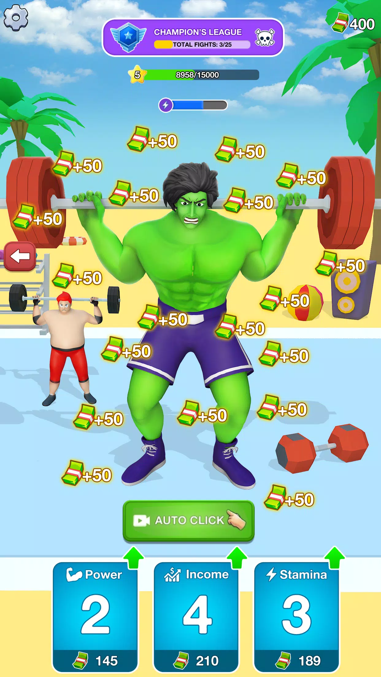 Gym Clicker Hero: Idle Muscles 螢幕截圖 2