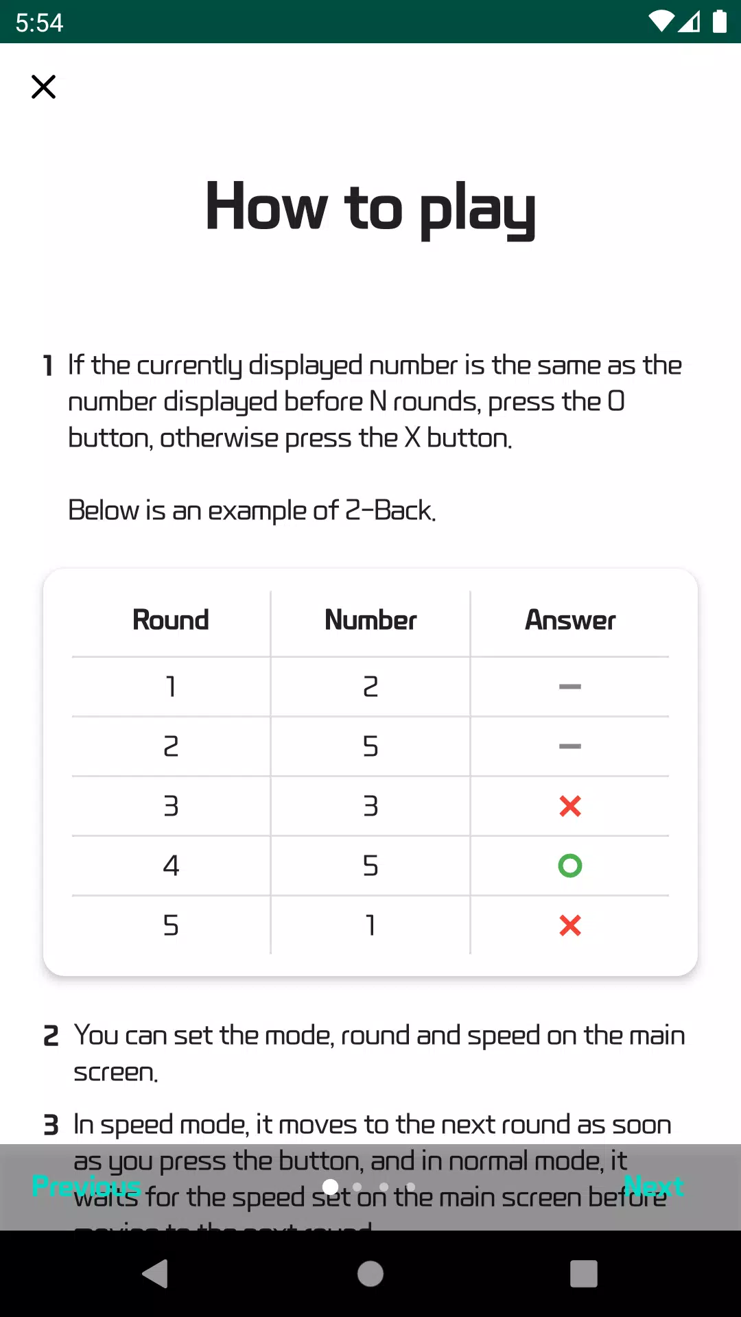 N-Back - Brain Training Capture d'écran 0