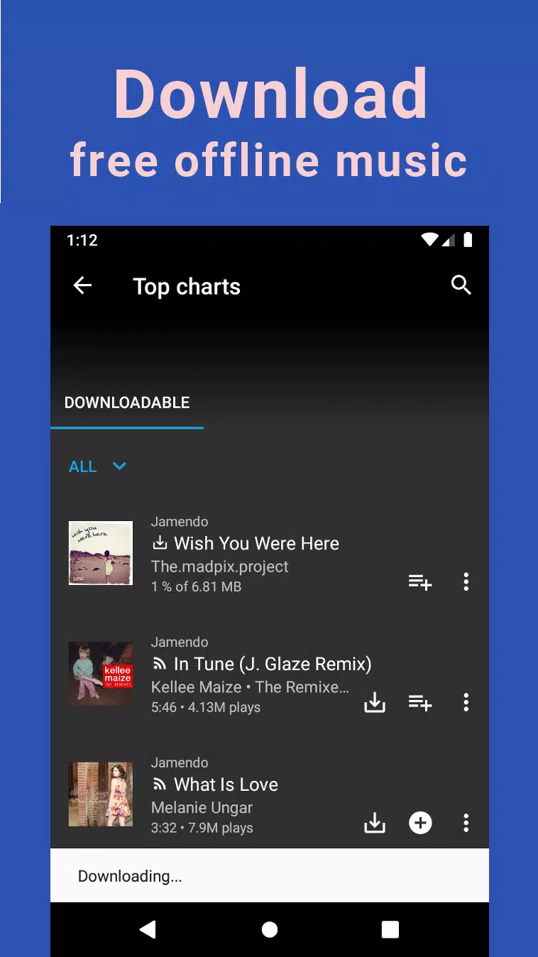 Schermata Unlimited MP3 Music Downloader 1