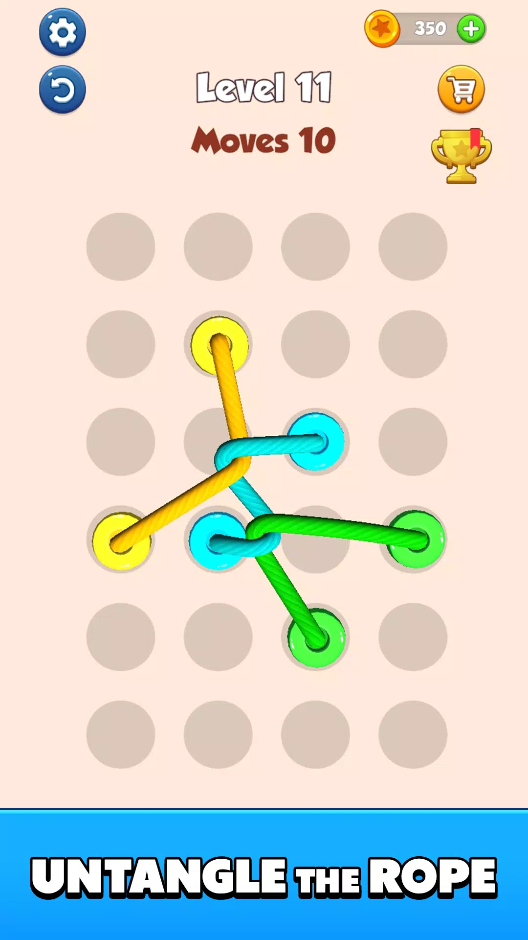 Color Tangled Rope 3D Screenshot 0