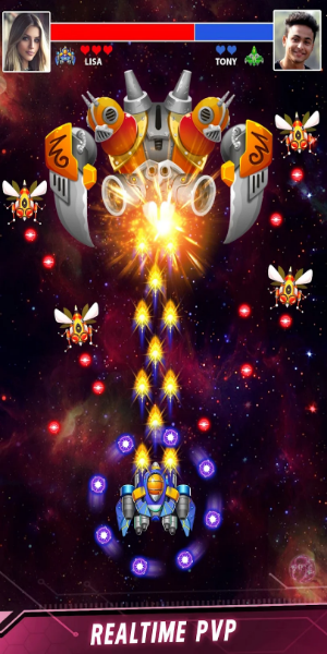 <p><strong>Space shooter - Galaxy attack</strong> biedt grenzeloze actie met honderden niveaus op verschillende planeten. Voltooi missies, stijg in rang en verover nieuwe planeten met unieke thema's en vijanden. Elke planeet biedt nieuwe uitdagingen, waardoor je reis spannend blijft. Neem deel aan de geluksronde voor bonussen en premiumitems, waardoor je pad naar de overwinning een boost krijgt.</p>
<p><strong>Verbluffende graphics</strong></p>
<p>Geniet van adembenemende 2D-graphics en levendige effecten in <strong>Space shooter - Galaxy attack</strong>. Van gedetailleerd ruimtevaartuig tot oogverblindende explosies, elk element is gemaakt voor visueel genot. Diverse planeten bieden rijke achtergronden voor gevechten, terwijl meeslepende geluidseffecten de ervaring van ruimteoorlogvoering verbeteren, waardoor het spel onweerstaanbaar wordt.</p>
<p><strong>Sluit je aan bij miljoenen spelers over de hele wereld in de strijd om galactische suprematie. Download Space shooter - Galaxy attack nu en duik in het ultieme ruimteoorlogsavontuur. Het lot van de Melkweg ligt in jouw handen. Ben jij er klaar voor?</strong></p>
<p><strong>Spannende scheepsschietmissies</strong></p>
<p>Sluit je aan bij de helden van het sterrenstelsel op een missie om de menselijke vrede te verdedigen tegen ruimte-indringers. Bestuur je moderne ruimteschip met eenvoudige vingerbewegingen, ontwijk vijandelijke aanvallen en ontketen krachtige vuurkracht. Neem het op tegen vijanden van verschillende klassen, met als hoogtepunt epische gevechten tegen formidabele bazen aan het einde van elk level.</p>
<p><strong>Gevarieerde vijandelijke systemen en upgrades</strong></p>
<p>Ontmoet een gevarieerde reeks vijanden die verder gaan dan de klassieke kippenschietstijl, waaronder luchtschepen met unieke vormen en dodelijke wapens zoals regen, vuurkogels, donder, kanonnen, lasers en meer. Pas je aan de toenemende aanvalsfrequenties aan en navigeer door intense kogelstormen terwijl je door uitdagende levels komt.</p>
<p><strong>Schipupgrades en planeetverkenning</strong></p>
<p>Overleef escalerende uitdagingen door de kracht van je schip te upgraden en nieuwe schepen, bepantsering, wapens en verbeteringen te ontgrendelen. Verbeter het uiterlijk en de gevechtsmogelijkheden van je schip met grotere lopen en kernraketten, waardoor je zelfs de zwaarste missies op diverse planeten kunt overwinnen.</p>
<p><strong><img src=