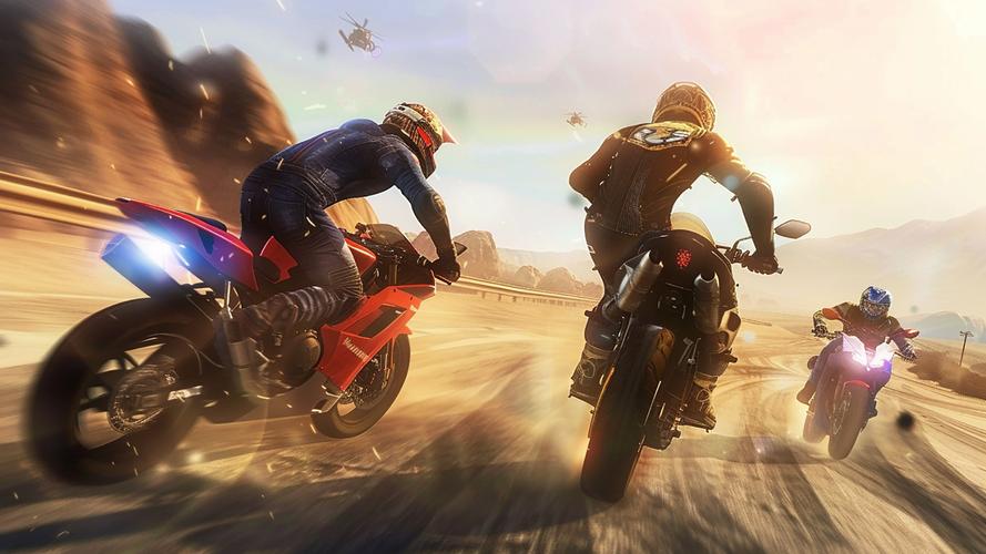 Schermata Highway Bike Attack Race Game 2