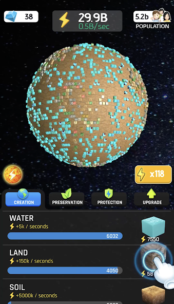 Idle World - Build The Planet Screenshot 1