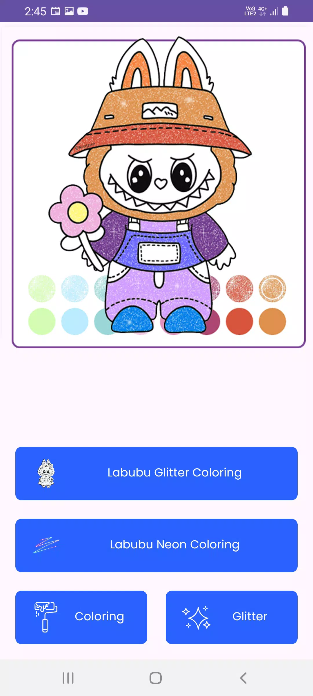 Labubu Glitter Coloring Tangkapan skrin 0