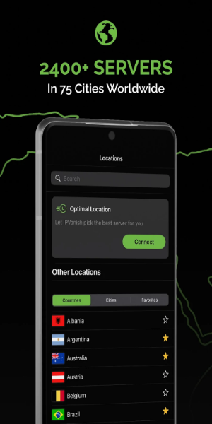 IPVanish: VPN Location Changer Mod Ảnh chụp màn hình 1