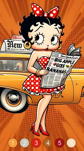 Betty Boop Vintage Coloring Ảnh chụp màn hình 2