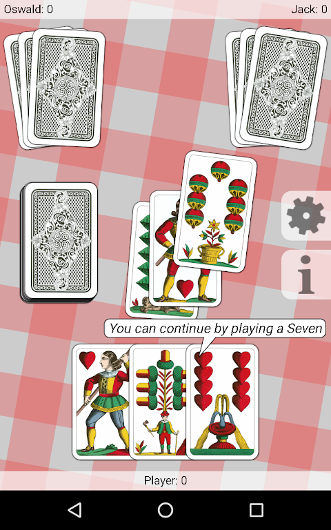 Schermata Seven - Card Game 1