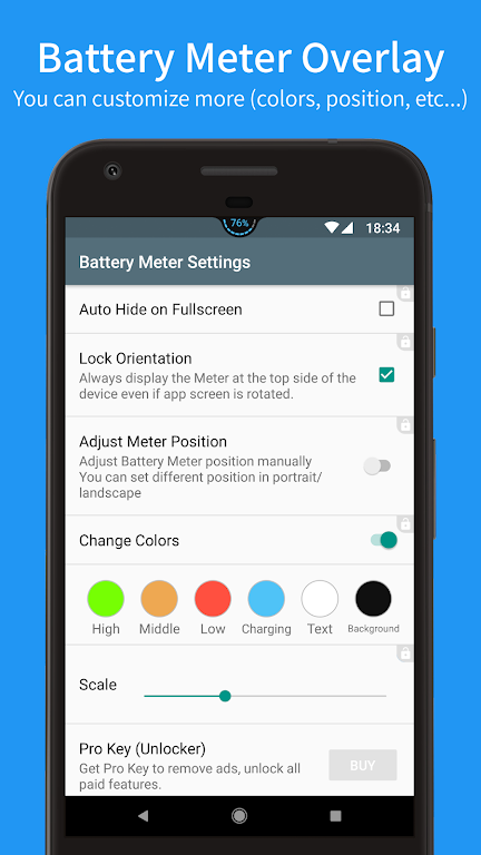 Battery Meter Overlay ဖန်သားပြင်ဓာတ်ပုံ 3