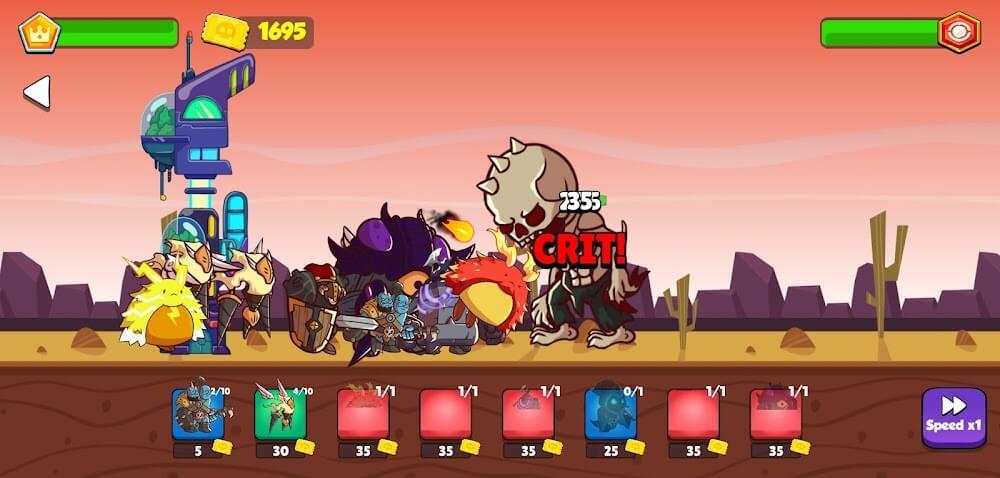 Heroes vs Monsters: Tower War Ảnh chụp màn hình 0