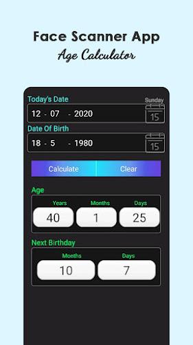 Face Scanner - Age Calculator Zrzut ekranu 1