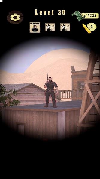 Wild West Sniper: Cowboy War Mod Capture d'écran 0