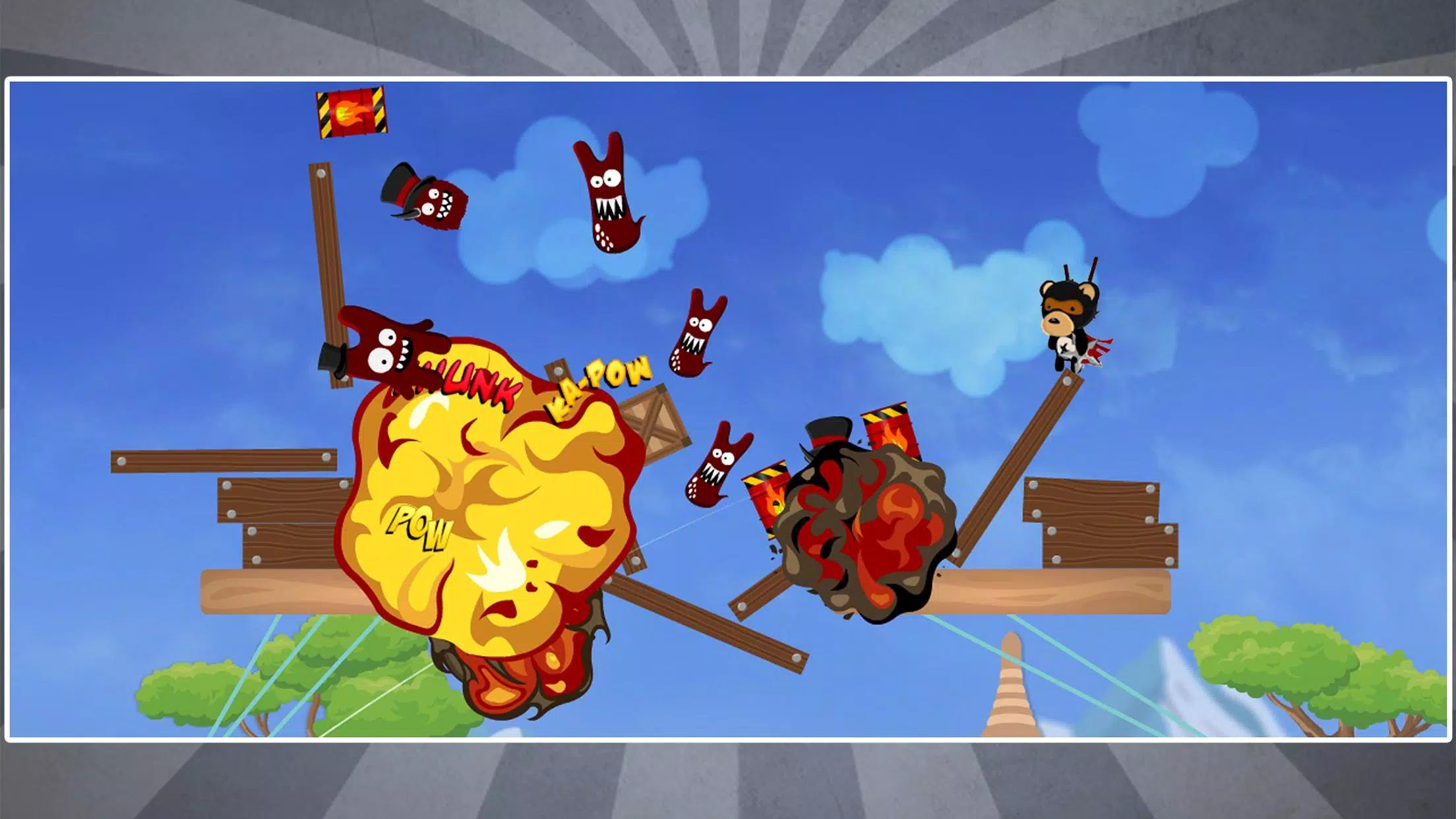 Ninja Bear: Slingshot Shooter 螢幕截圖 2