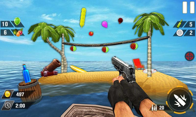 Bottle Gun Shooter Game Tangkapan skrin 3