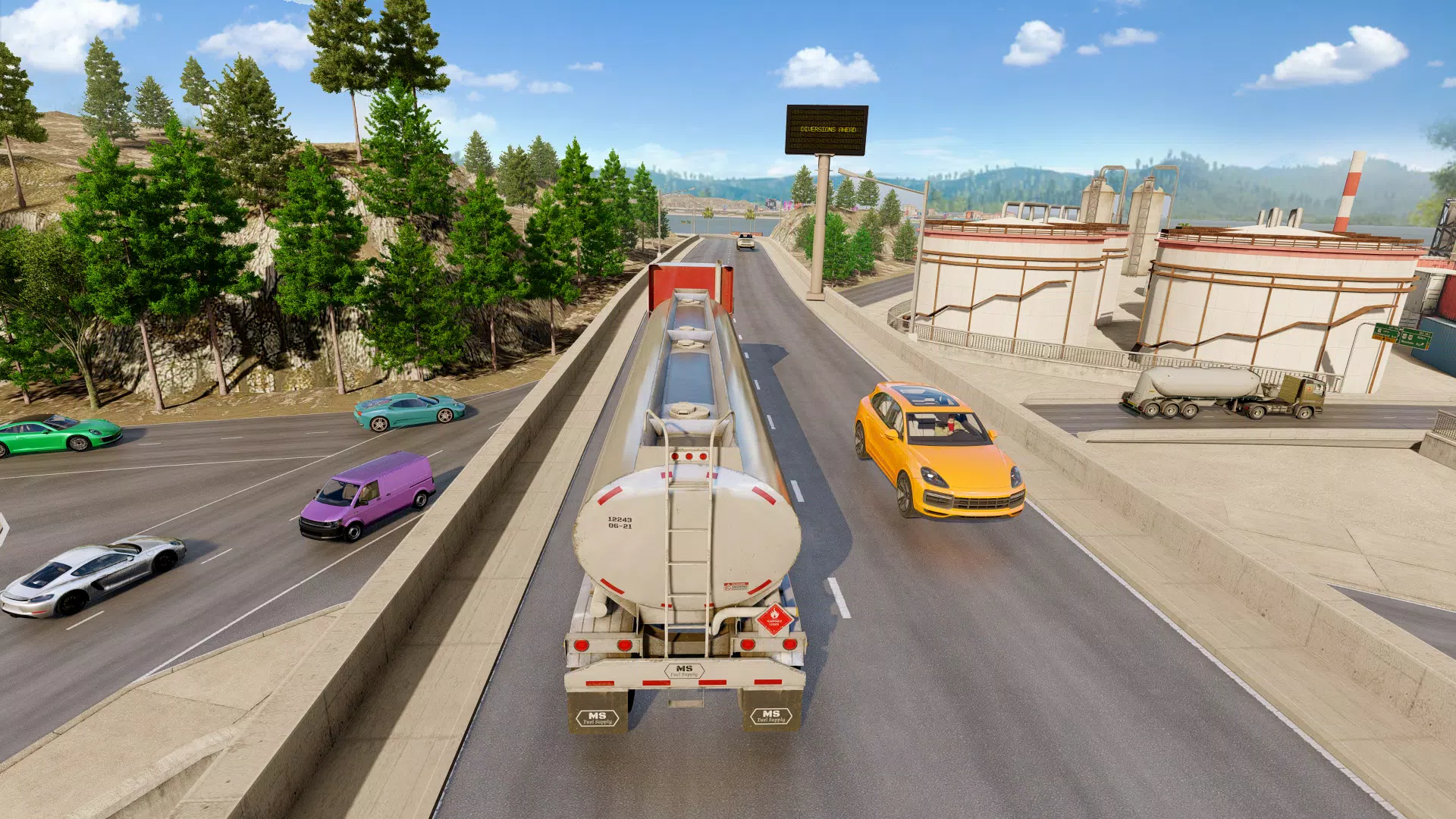 Truck Driving Sim Oil War Game Ảnh chụp màn hình 1