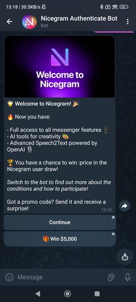 Nicegram: AI Chat for Telegram Schermafbeelding 1