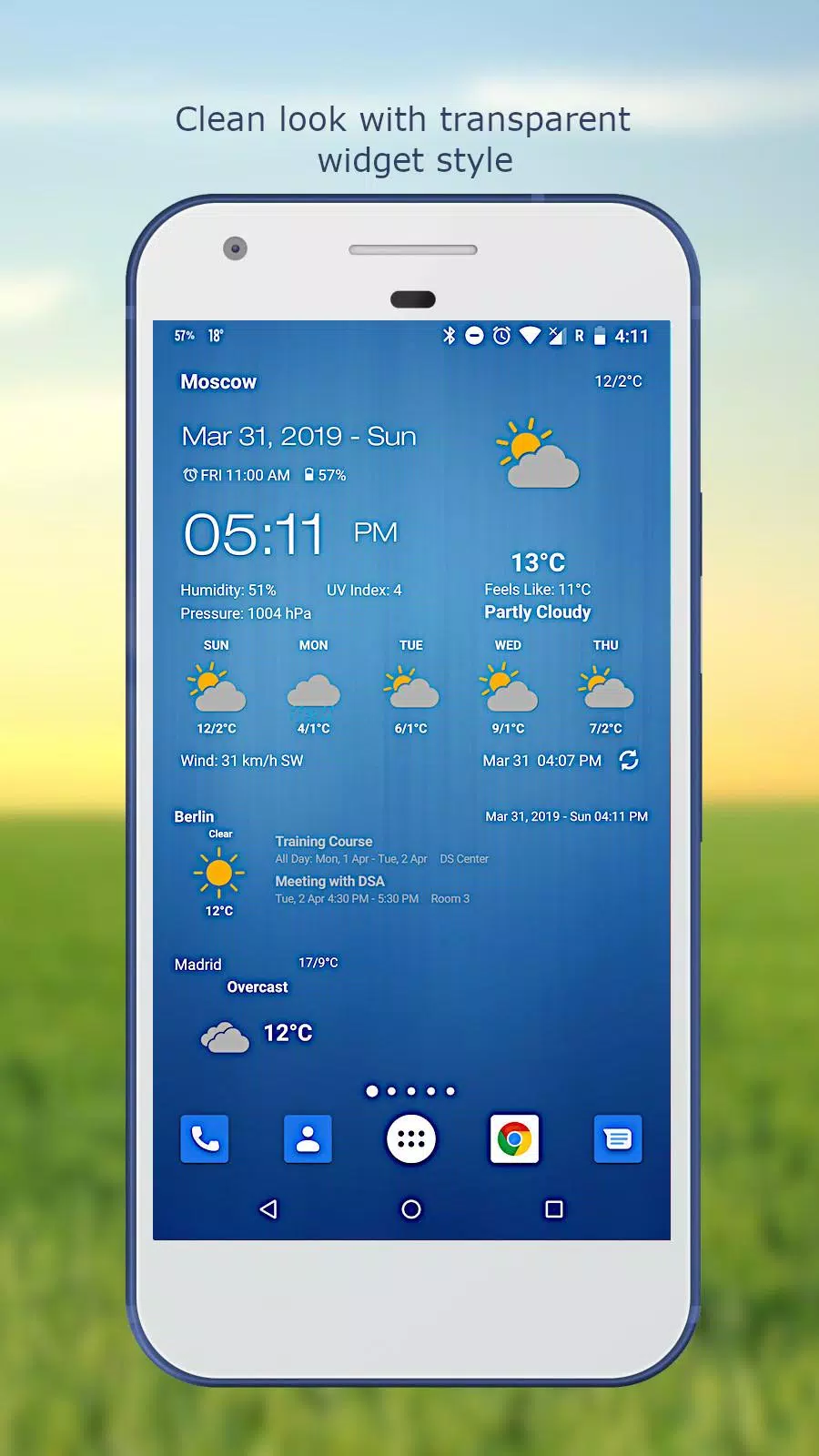 Weather & Clock Widget スクリーンショット 2