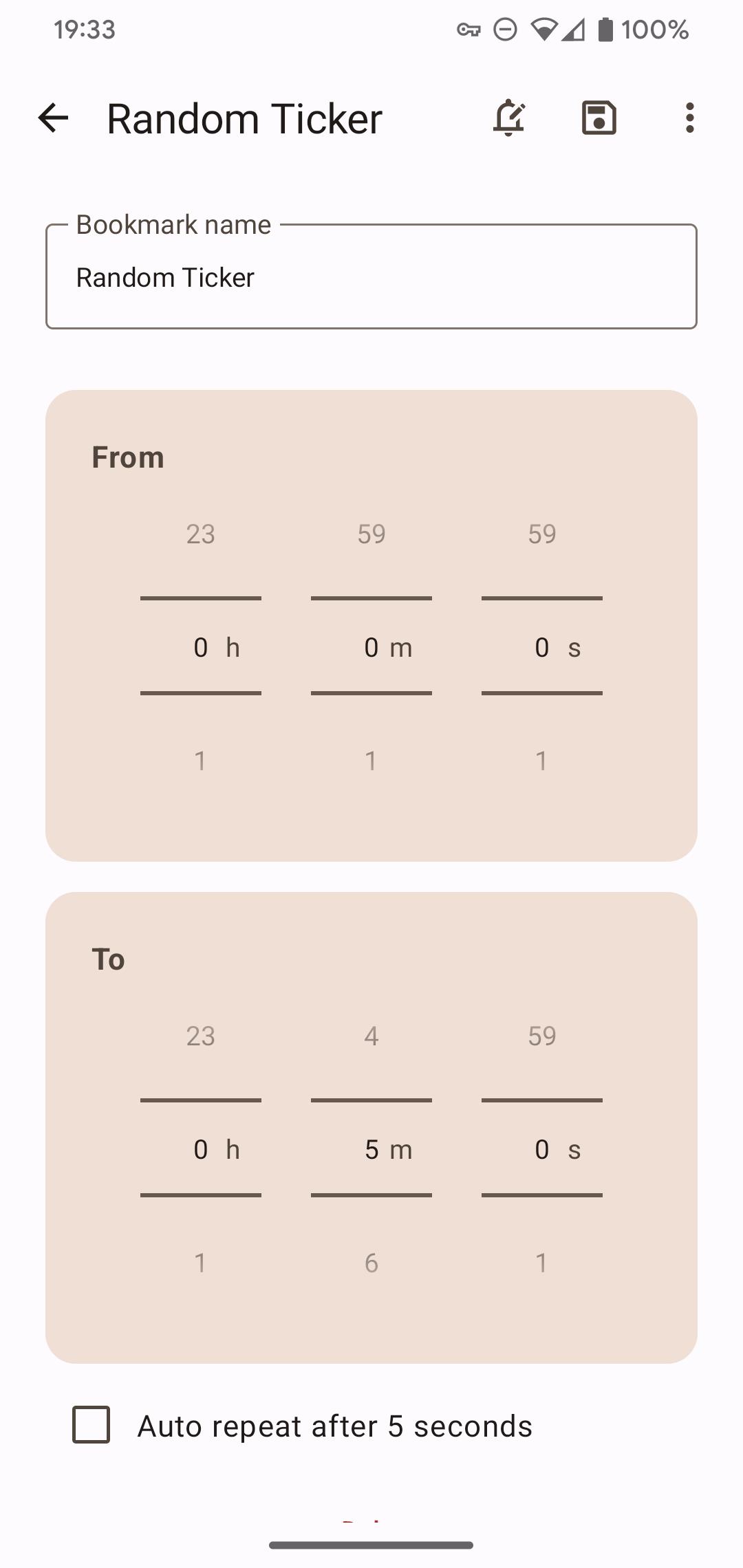 Schermata Random Timer 1