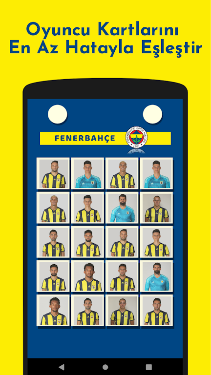 Fenerbahçe Futbolcu Kart Eşleştirme Oyunu ภาพหน้าจอ 2