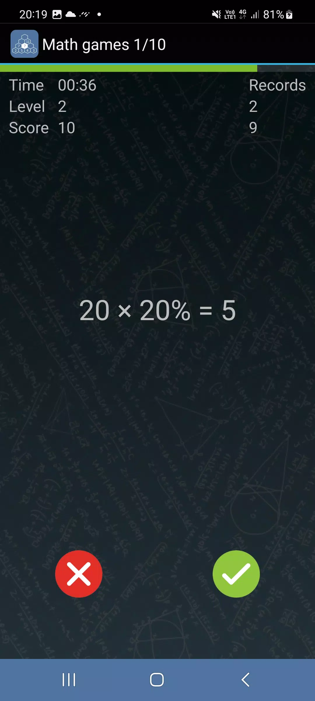 Math workout - Brain training Screenshot 3