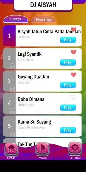 Piano Tiles DJ Aisyah Jamilah Captura de pantalla 2