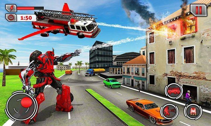 Fire Truck Games: Robot Games स्क्रीनशॉट 0