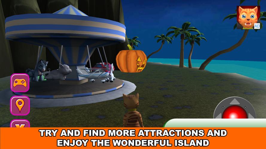 Halloween Cat Theme Park 3D Schermafbeelding 3
