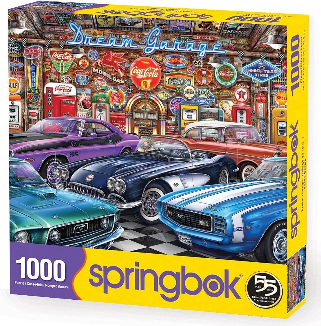 Springbok - Dream Garage - 1000 stuk puzzel puzzel