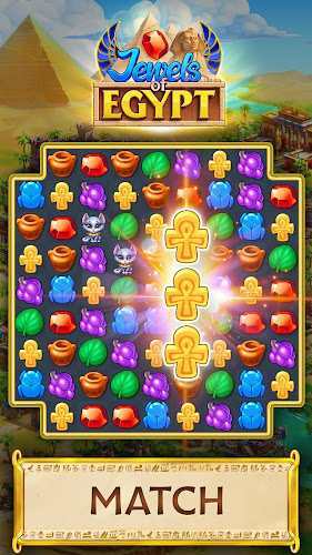 Jewels of Egypt・Match 3 Puzzle Ảnh chụp màn hình 0