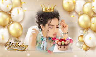 Birthday Photo Frame Greetings ภาพหน้าจอ 0