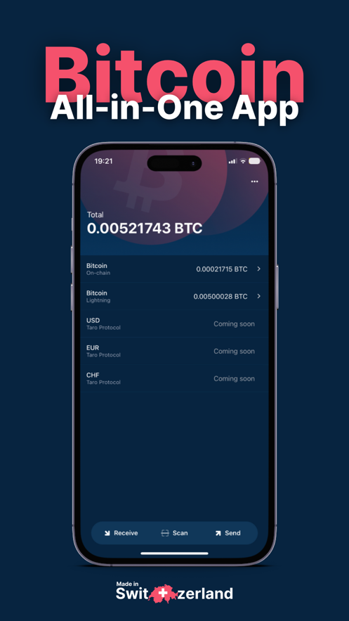 DFX BTC Taro Wallet Captura de tela 1