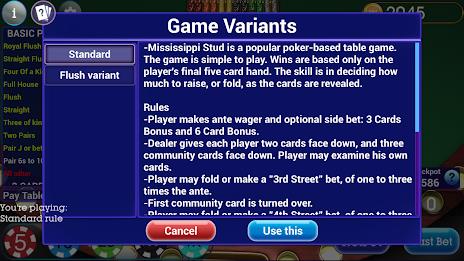 Mississippi Stud Poker Tangkapan skrin 1