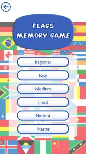 Flags Memory Game Ekran Görüntüsü 1