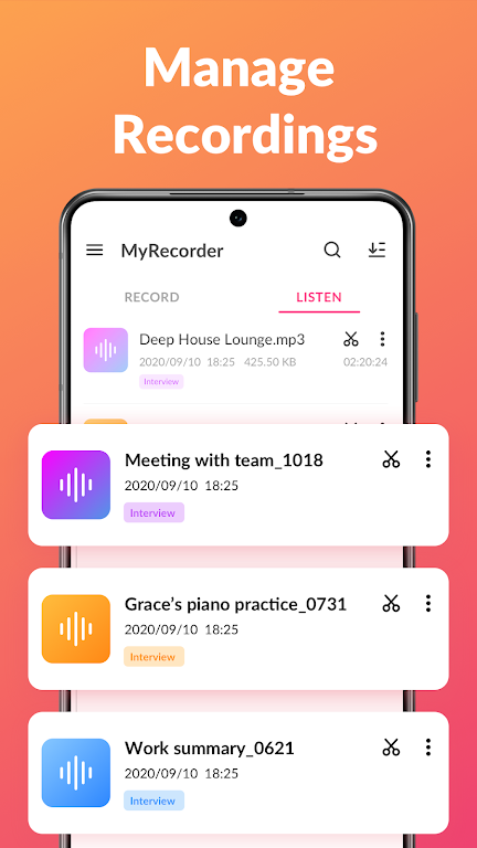 Voice Recorder & Voice Memos Mod 螢幕截圖 3
