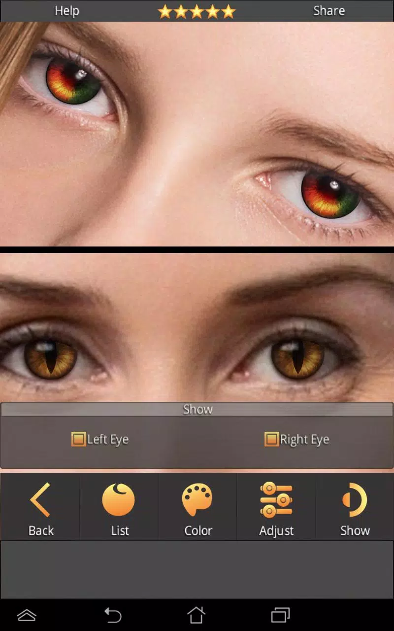 FoxEyes - Change Eye Color Capture d'écran 1