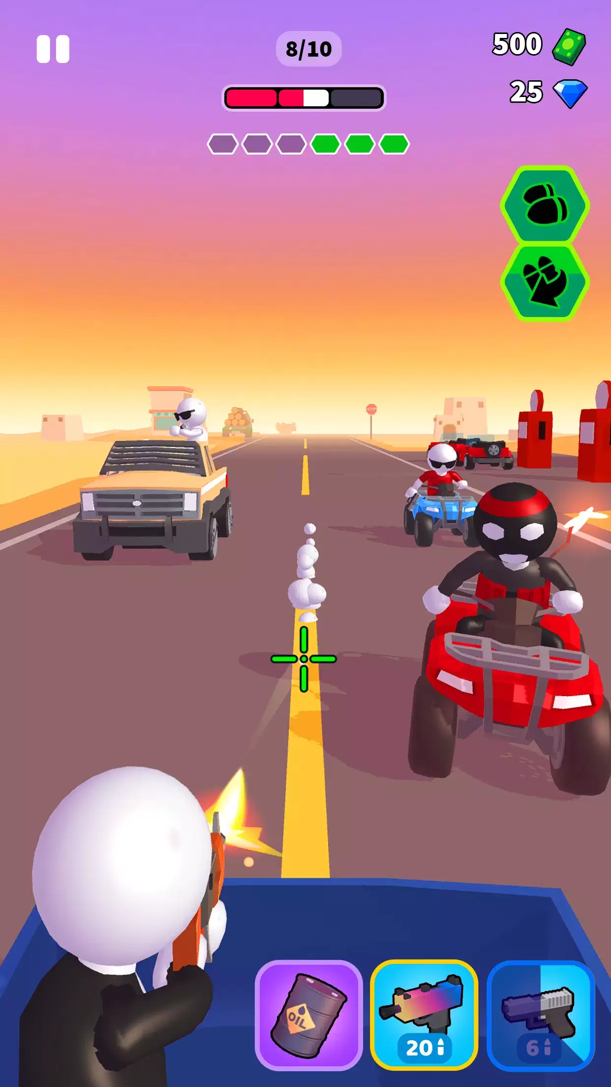 Rage Road - Car Shooting Game स्क्रीनशॉट 1