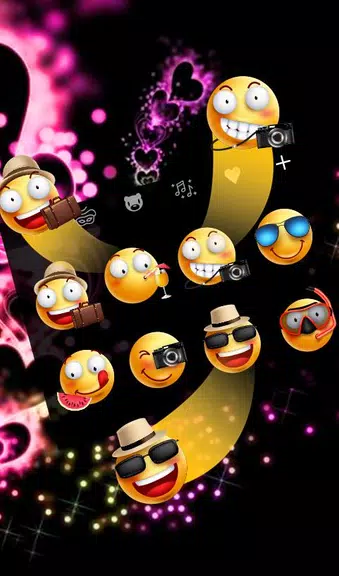 Sparkling Purple Heart Keyboard Theme Zrzut ekranu 3