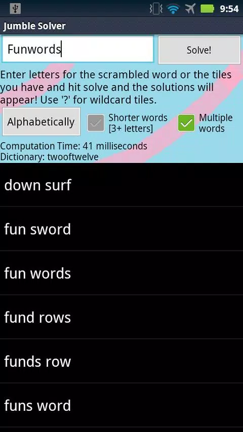 Jumble Solver स्क्रीनशॉट 2