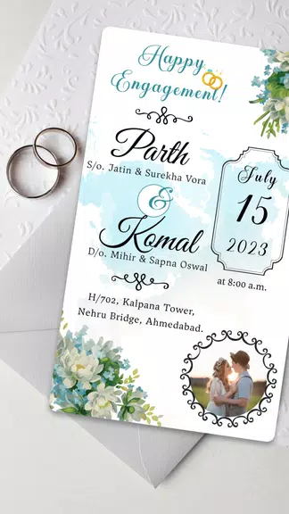 Engagement Card Maker & Design Ảnh chụp màn hình 1
