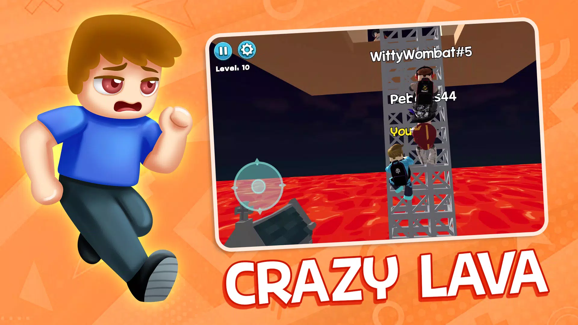 Obby Block World: Lava Fall Schermafbeelding 2