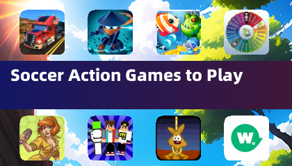 サッカーアクションゲームをプレイ